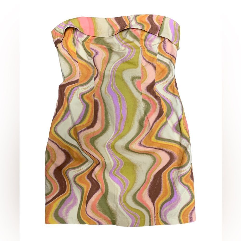 Wild Fable, Multicolored Green/Brown/Orange, Marble / 70’s Print, Medium, NWT